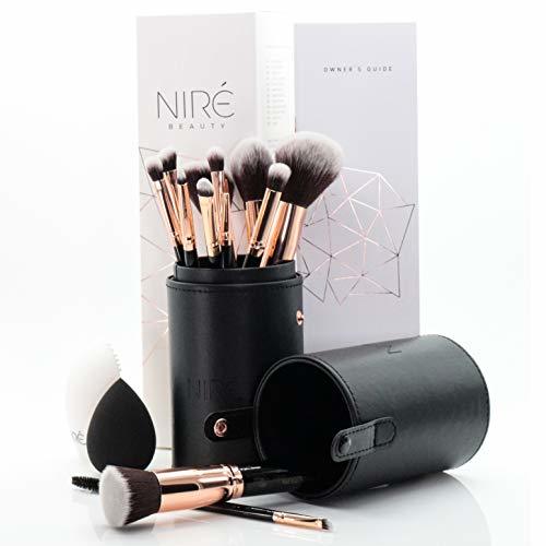 Social Niré Brochas de Maquillaje con Esponja Maquillaje