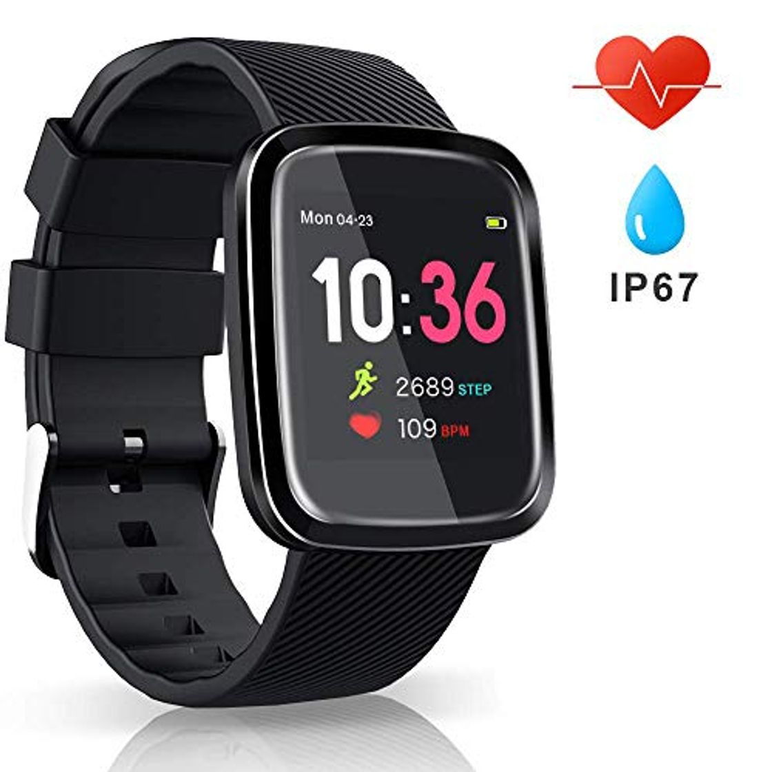 Product EUMI Smartwatch Reloj Inteligente Deportivo Pulsera Actividad Inteligente IP67 Duración Batería 15-18