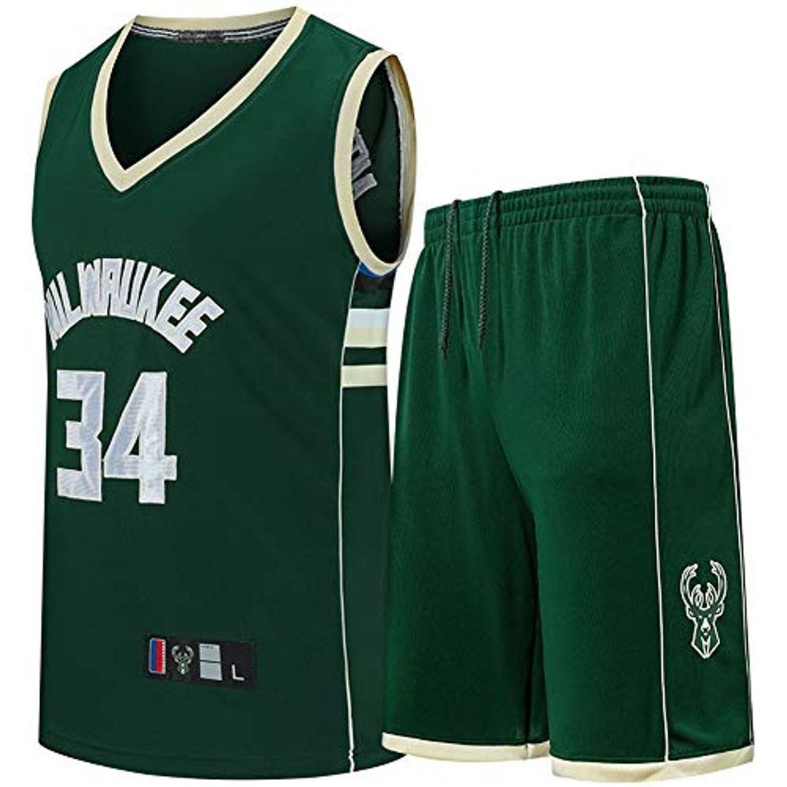 Social Giannis Antetokounmpo No. Milwaukee Bucks - Juego de baloncesto sin mangas para