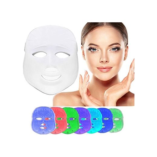 xuehaostore LED Photon Therapy 7 Colores Tratamiento Ligero Facial Beauty Piel Rejuvenecimiento