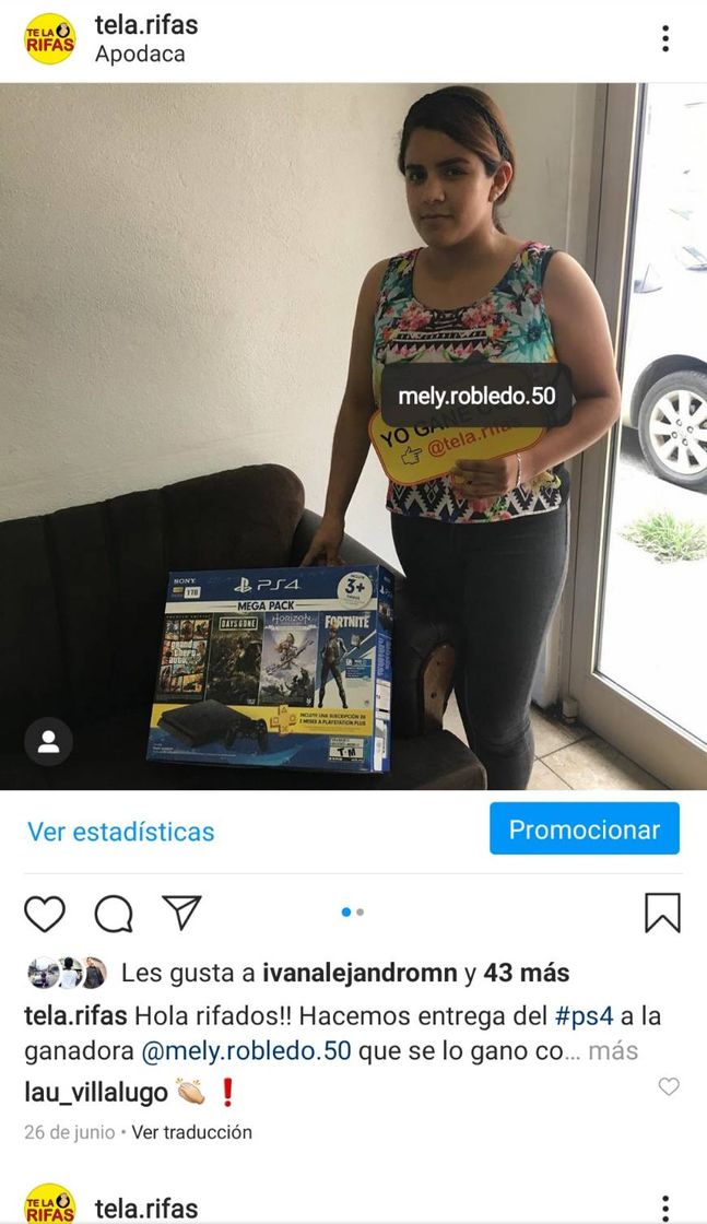 Moda Recordando la primera Rifa de un ps4