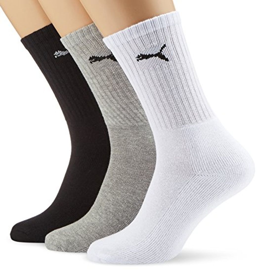 Fashion PUMA Sport Calcetines, Blanco/Gris/Negro