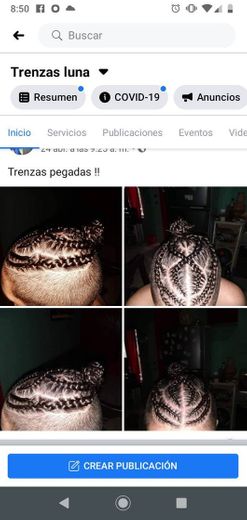 Trenzas pegadas 