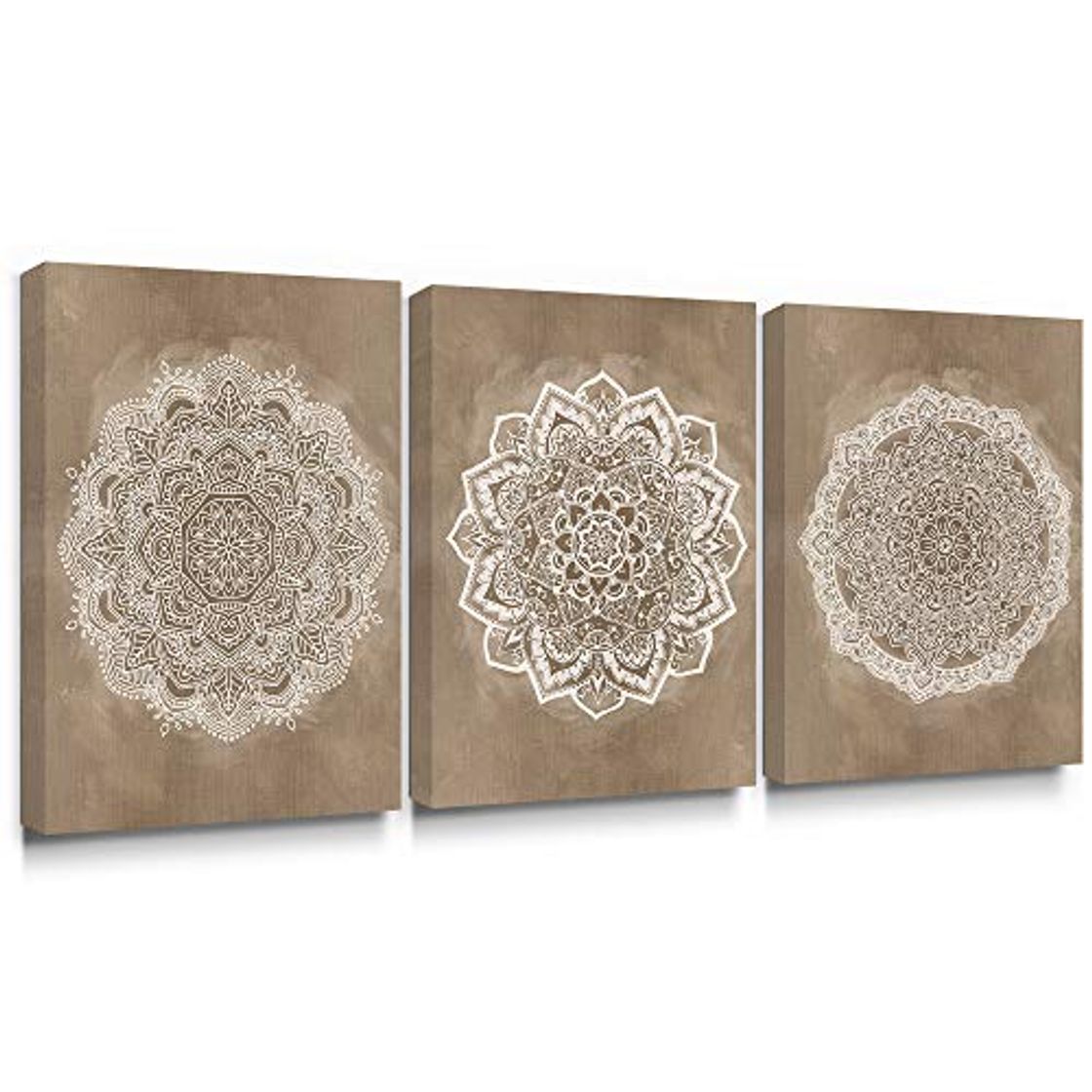 Place SUMGAR Mandala Wall Art Prints on Canvas Gold Boho Decorations for Bedroom