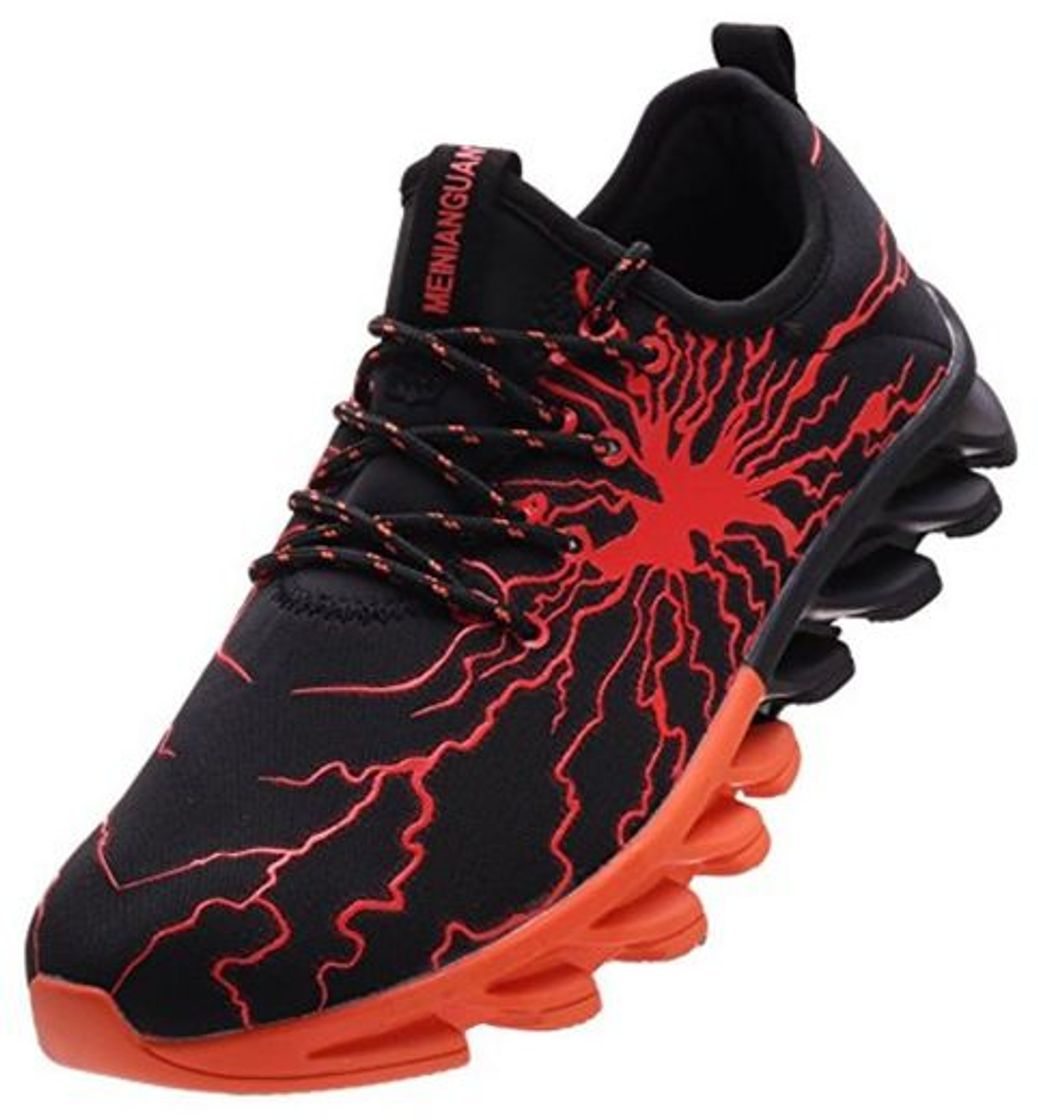 Moda BRONAX Zapatos para Correr en Montaña y Asfalto Aire Libre y Deportes Zapatillas de Running Padel para Hombre Negro Naranja 41