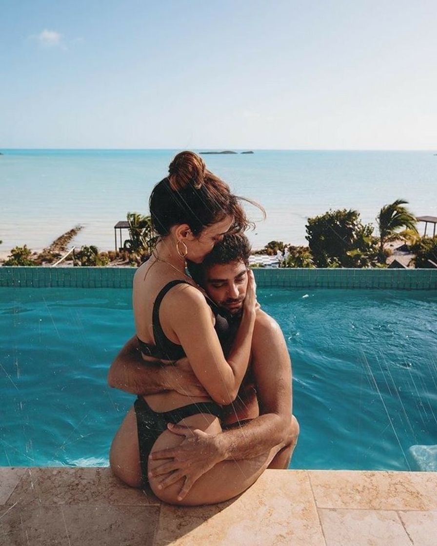 Fashion inspiração foto de casal piscina!