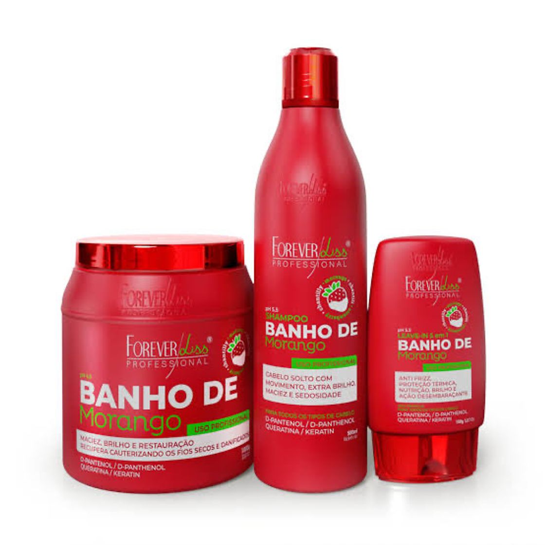 Moda Kit banho de morango da forever liss