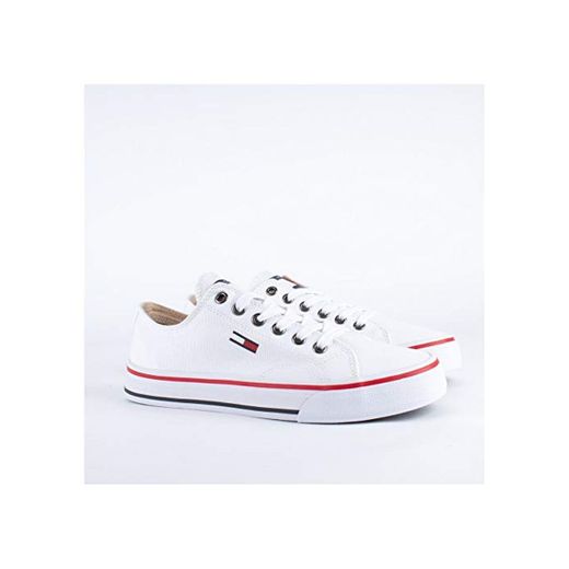 Tommy Jeans EN0EN00681YBS - Tenis Tommy Hilfiger para Mujer, Blanco