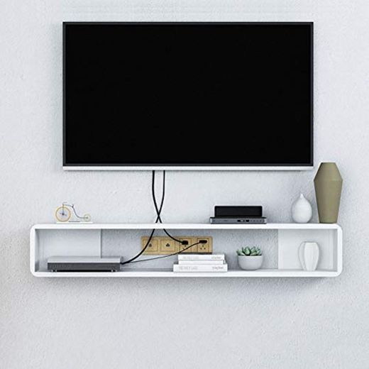 Flotante TV Mueble Gabinete,Madera Pared Consola para TV Cuelgue De Pared Moderna