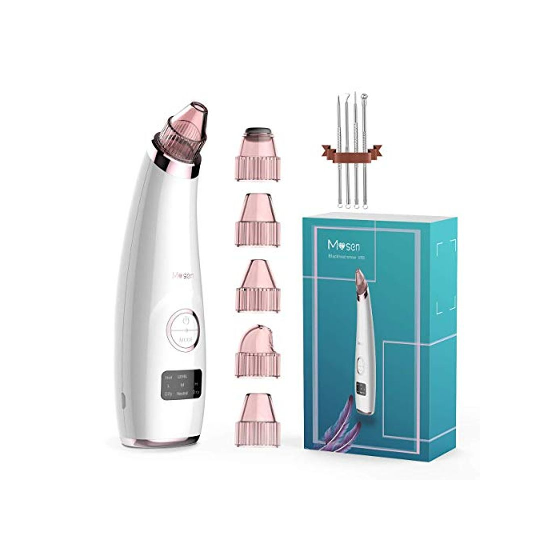 Social Mosen Limpiador de Poros Succionador de Puntos Negros Limpiador Facial Blackhead Remover