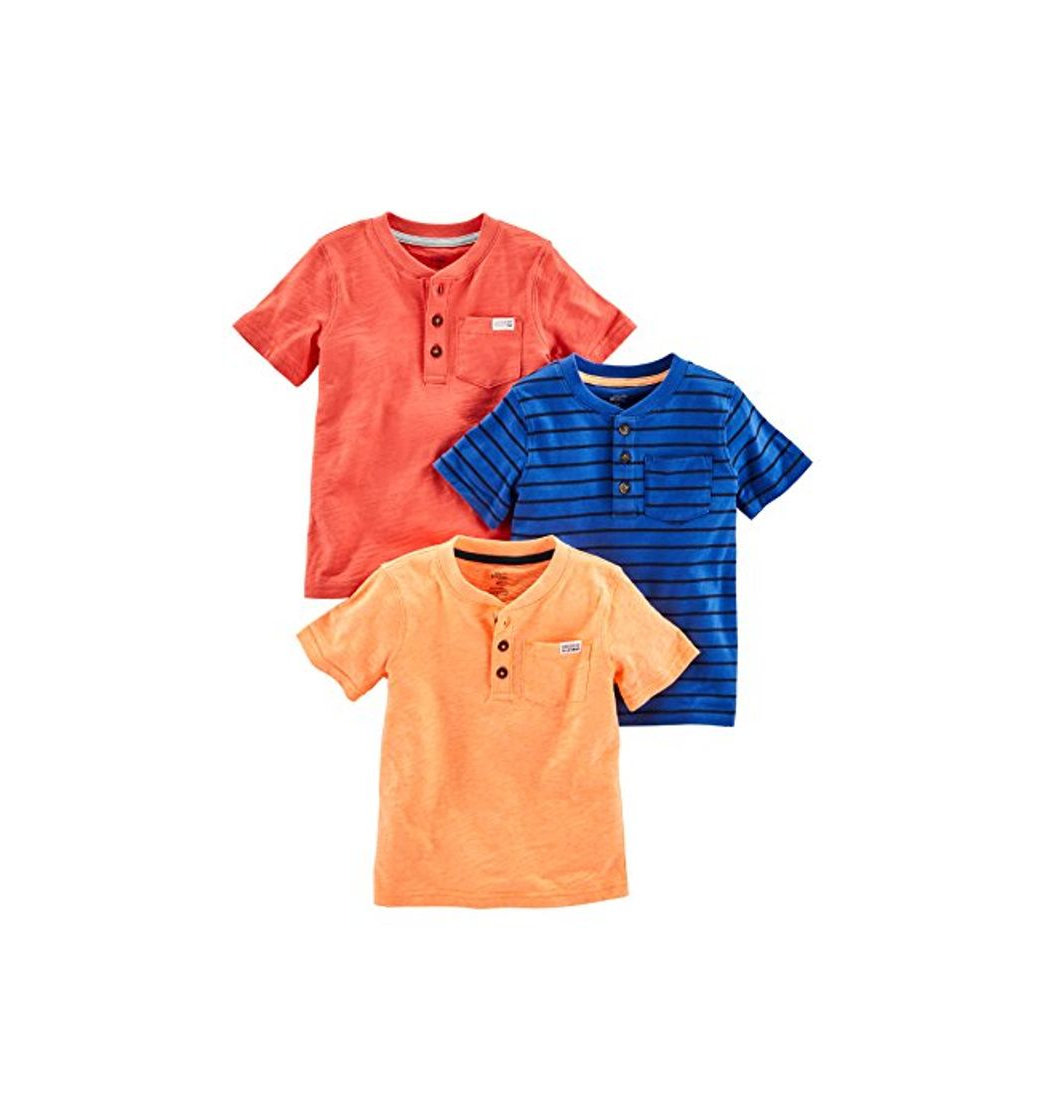 Producto Simple Joys by Carter's playera Henley de manga corta para niños pequeños,