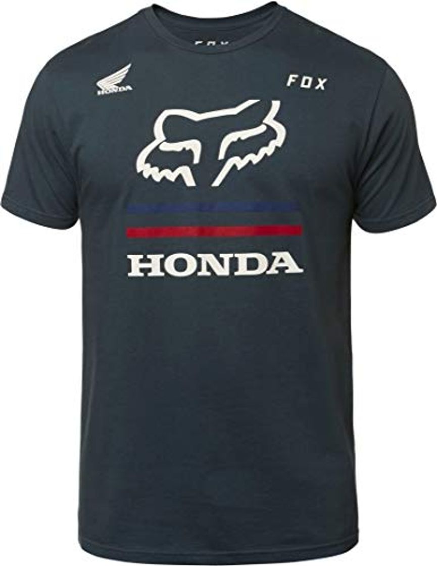 Moda Fox Racing x Honda Men's Honda Premium Short Sleeve T Shirt Blue-S