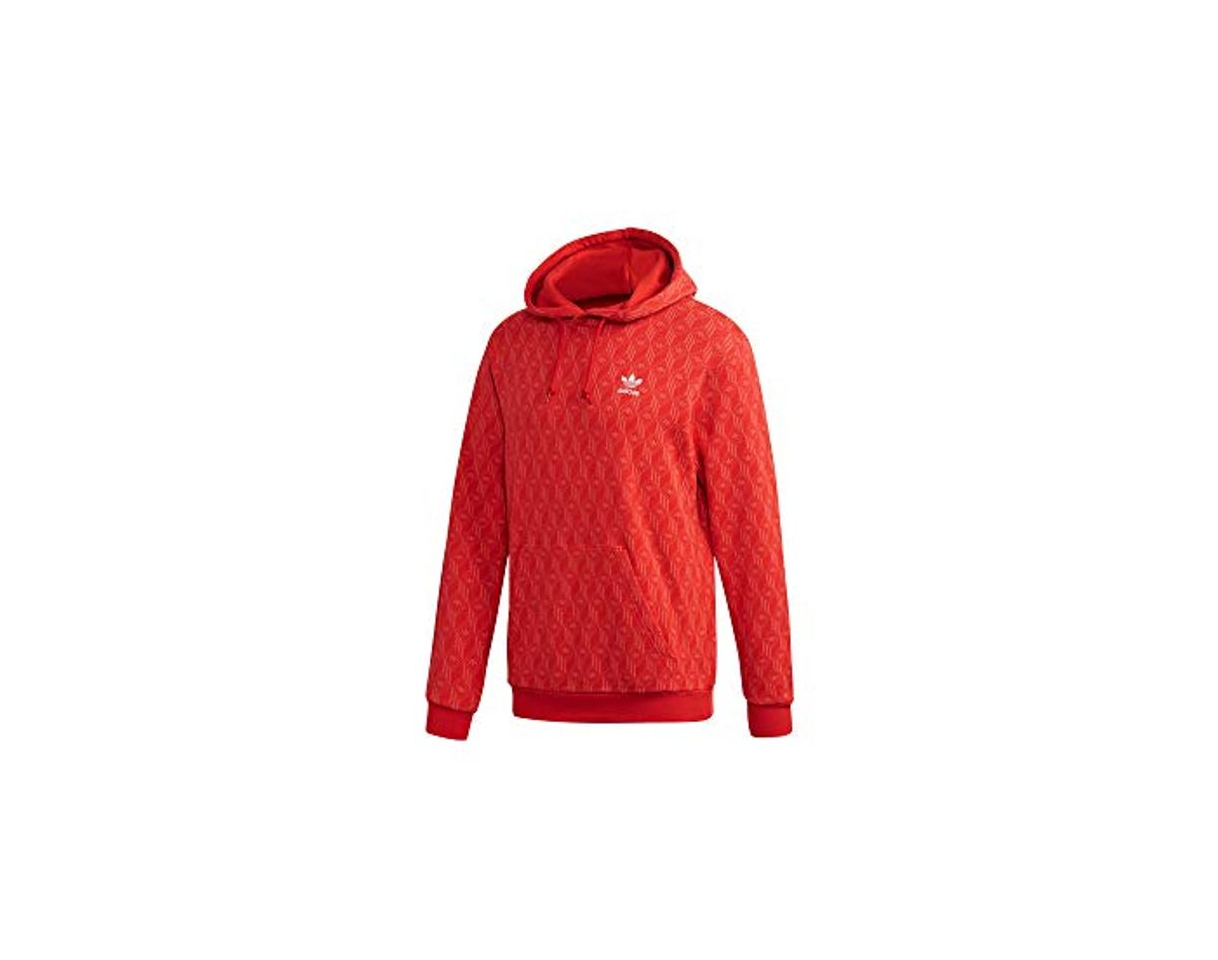 adidas Mono AOP Hoodie Sudadera, Hombre, Lush Red