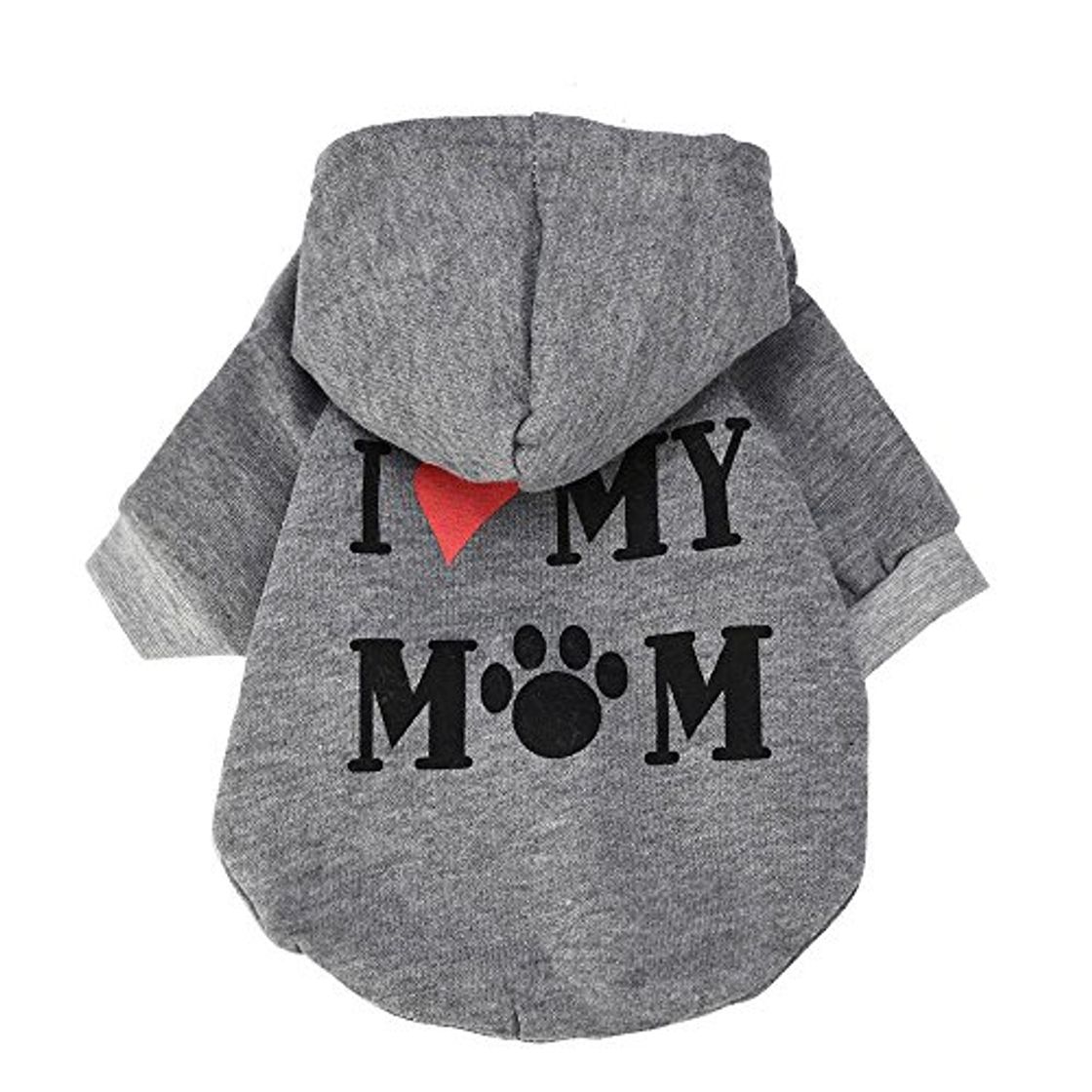 Social RETUROM Ropa para Mascotas, Amo a mi mamá Letra Impresa Camiseta Ropa
