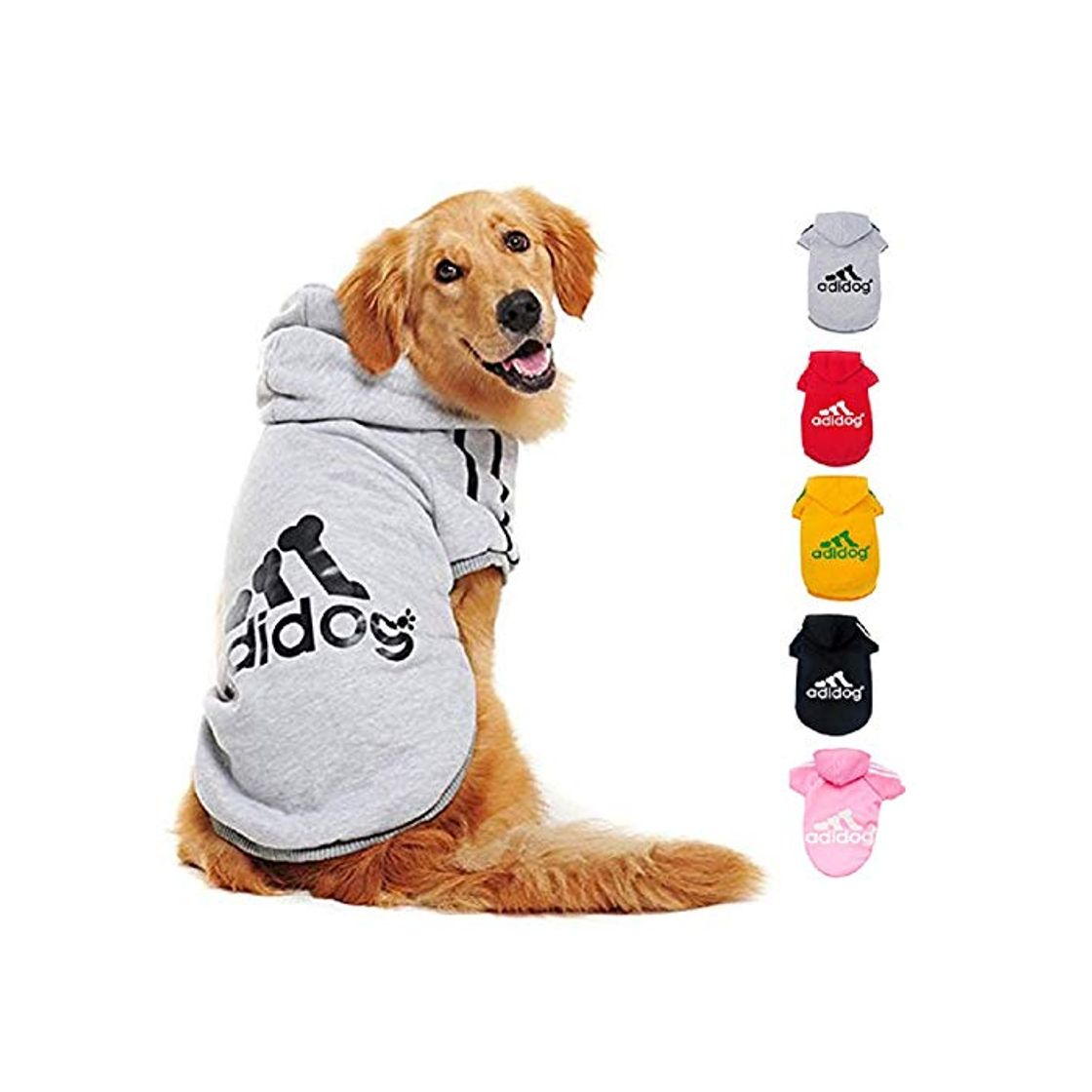 Social Ducomi Adidog - Sudadera con Capucha para Perros en Algodón Suave -