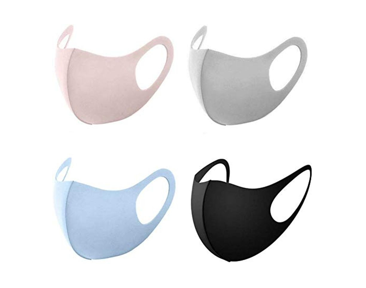Social FENGMANG - 4 Fundas para la Cara Transpirable para Adultos y niños