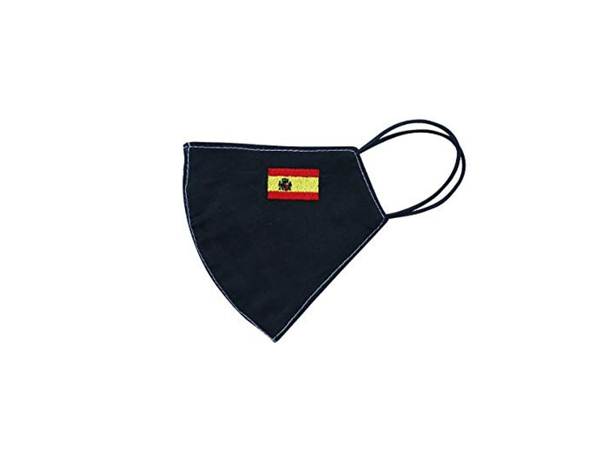 Social Máscara facial plegable con una bandera bordada de país de elección, reutilizable