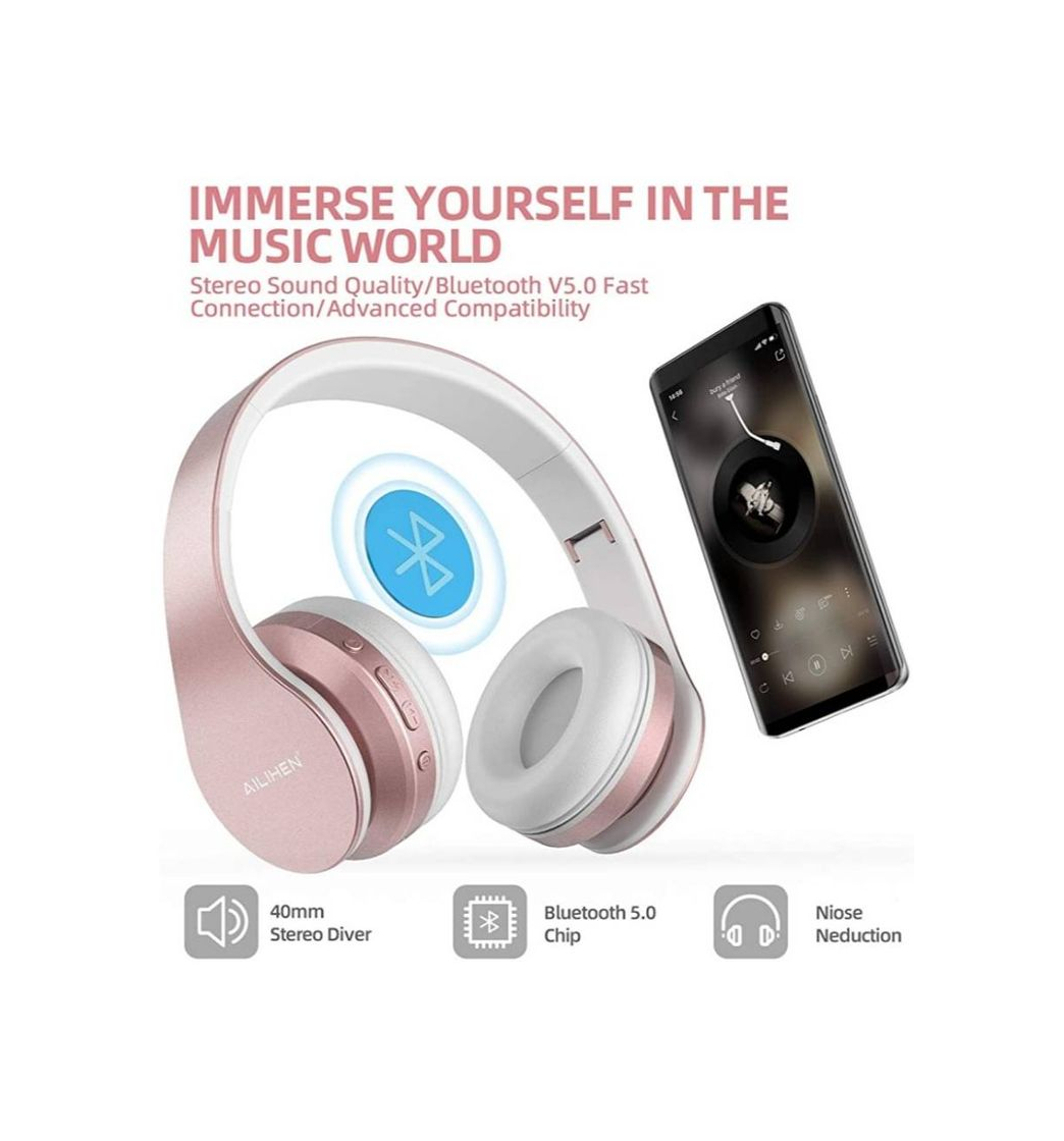 Social Audífonos Bluetooth rosas 