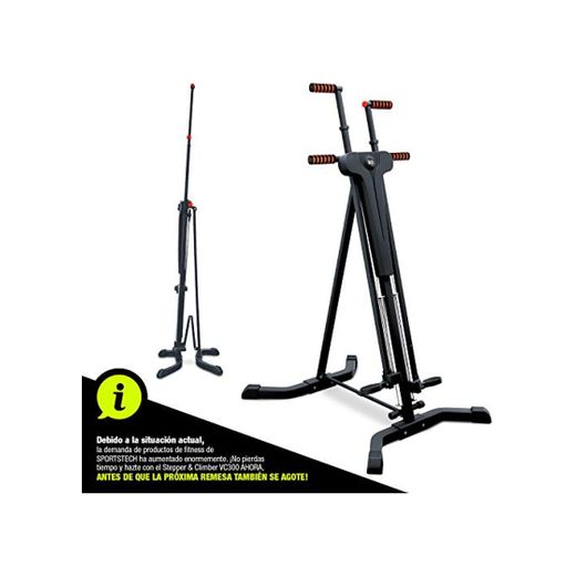 Sportstech Innovador Stepper & Escalador Vertical 2en1 - Ejercicio con Movimientos de