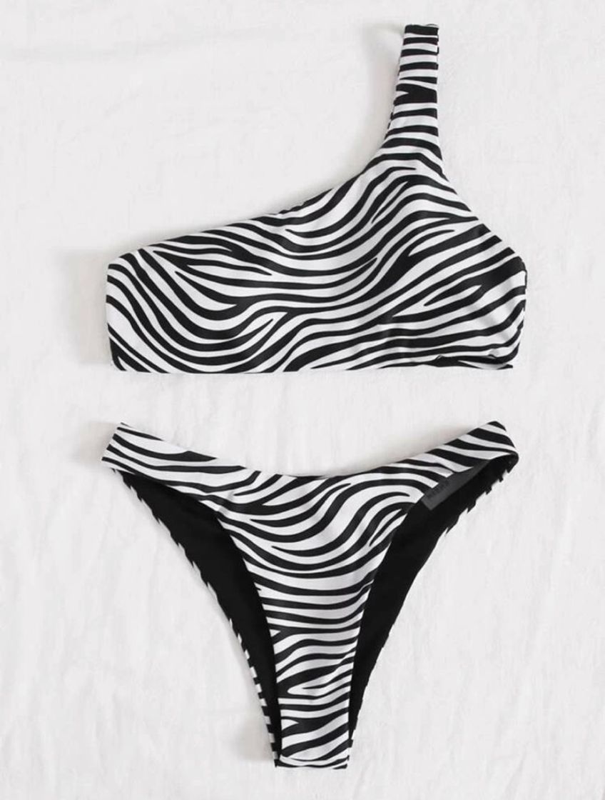 Moda Bikini estampado Zebra 