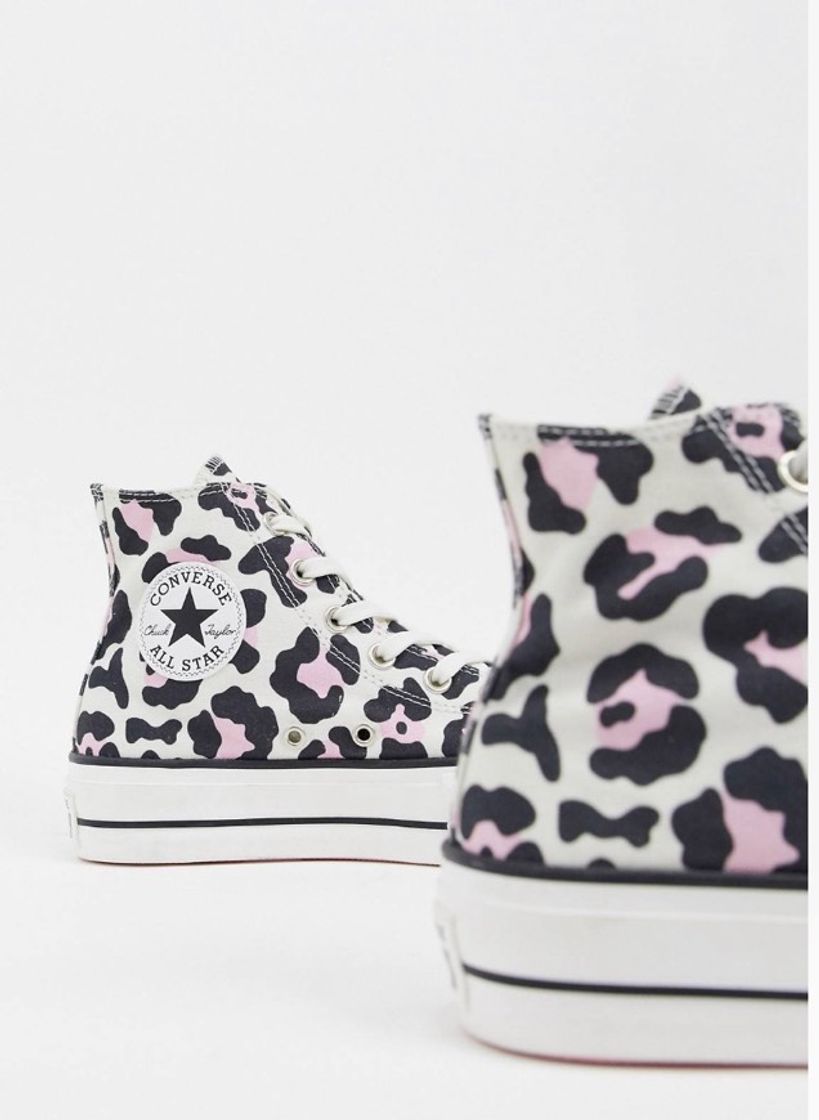 Fashion Converse estampado leopardo rosa