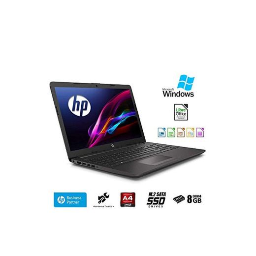 HP 255 G7 Ordenador portátil 15.6" HD A4 9125 2.60Ghz Turbo