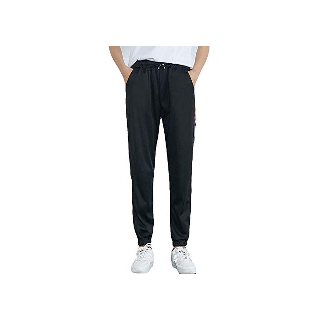 Moda Pantalones Harem Mujer SUNNSEAN Pantalones Deportivos con Estampado de Rayas a Media Cintura para Mujer Pantalones Jogger Pantalones Casuales de Deportes