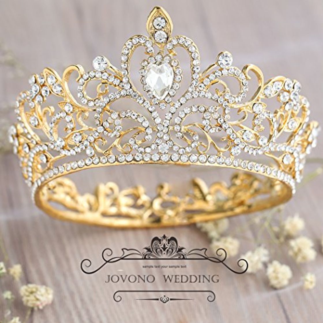 Social Corona de cristal vintage para mujer con diamantes de imitación, tiara de