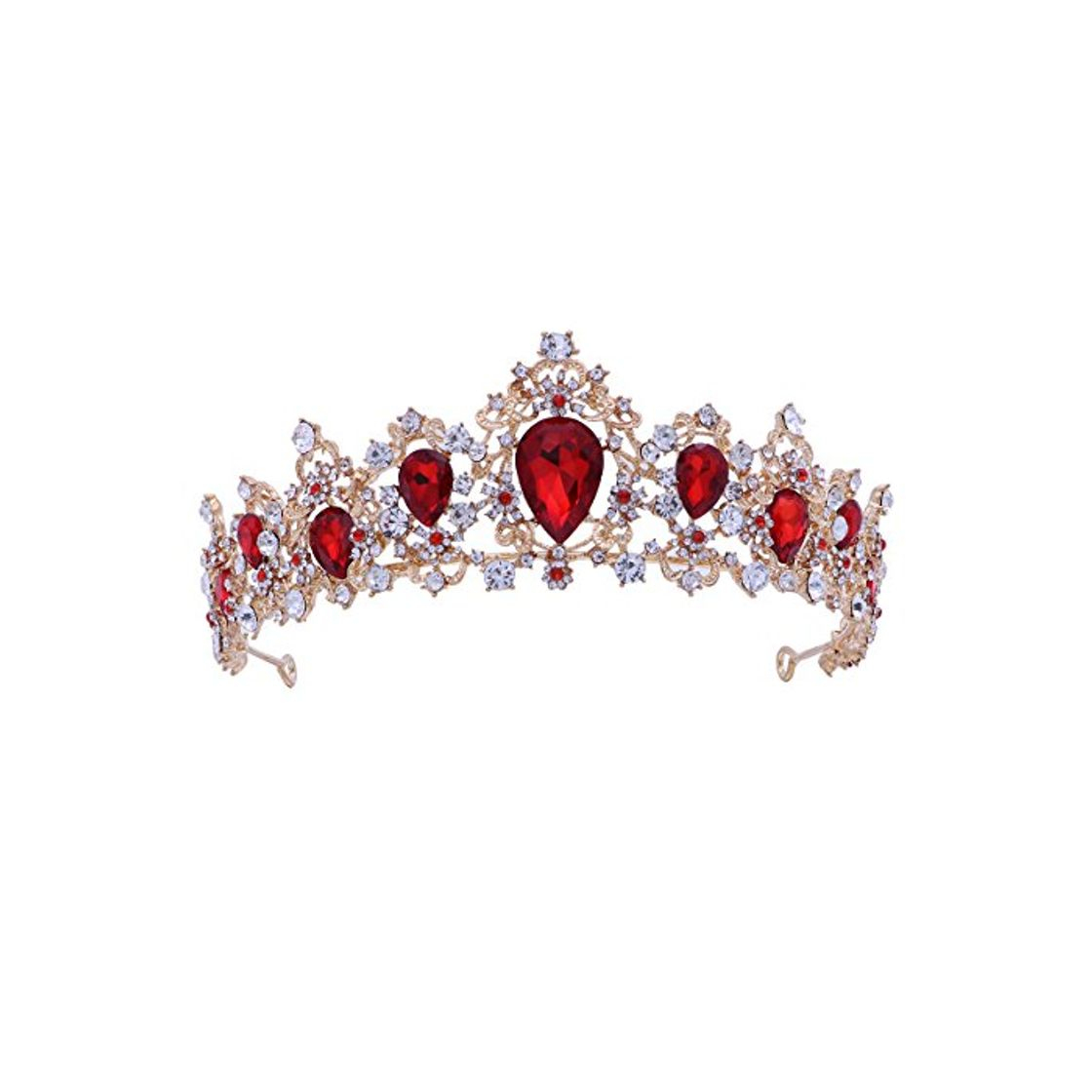 Social Frcolor Tiara Crown para mujer, coronas de diamantes de imitación boda Tiaras