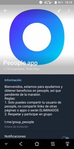 Grupo Telegram 1110 miembros