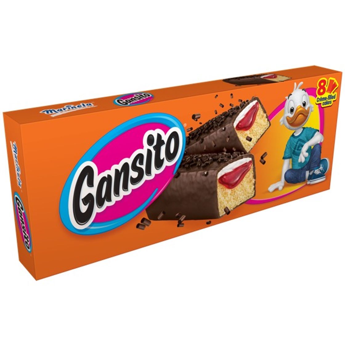 Fashion Gansito Marinela Pastelitos - Snack Cakes - 8 Gansitos - 14.1 oz