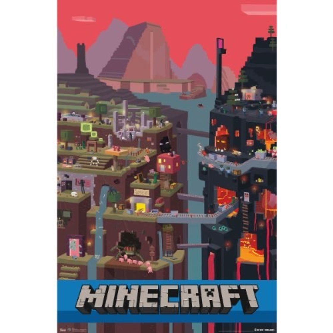 Moda Trends International - Póster de cubeta de Minecraft 