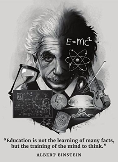 Einstein con Cita inspiradora y motivadora