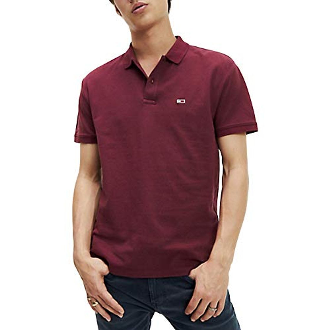 Moda Tommy Hilfiger TJM Classics Solid Stretch Polo, Morado