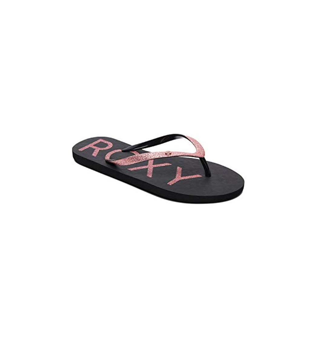 Moda Roxy Viva Glitter IV, Zapatos de Playa y Piscina para Mujer, Negro