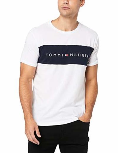 Tommy Hilfiger Hombre Camiseta con Logo de la Bandera