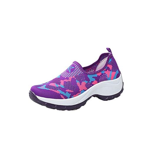 Zapatos Deportivos Zapatillas De Mujer Plataforma Cuñas Zapatos Confort Transpirable Casual Correr Caminar Conducir Pisos para Damas