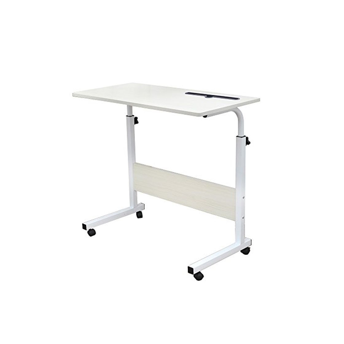 Social DlandHome 80 * 40 cm Ajustable Mesa de Ordenador Portatil con Ruedas