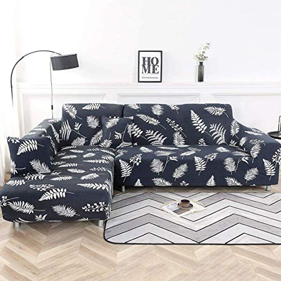 Social Funda elástica para sofá ele Elegtion, juego de 2 fundas de sofá