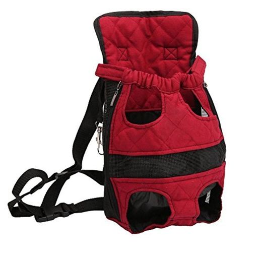 Petcomer Mochila Portaperro Pequeños Bolsa Transporte Transportin Gato Cachorros Canguro para Perros