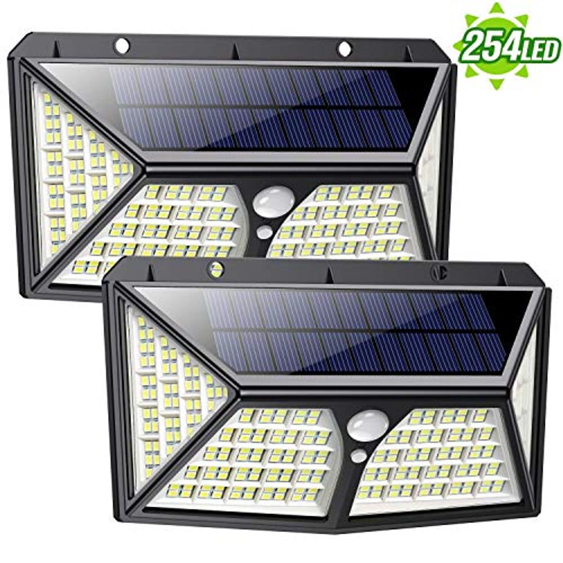 Social Feob Luz Solar Exterior 254 LED【Calidad Precio 2500mAH Placa Solar】Foco solar con
