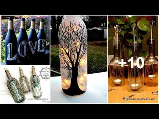 14 Ideas D Decoraciones Con Botellas D Vidrio