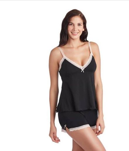 Pijama color Negro marca Eva tu Estilo Íntimo para Mujer 