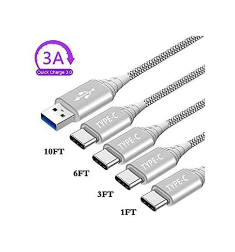Cable USB tipo C Plateado