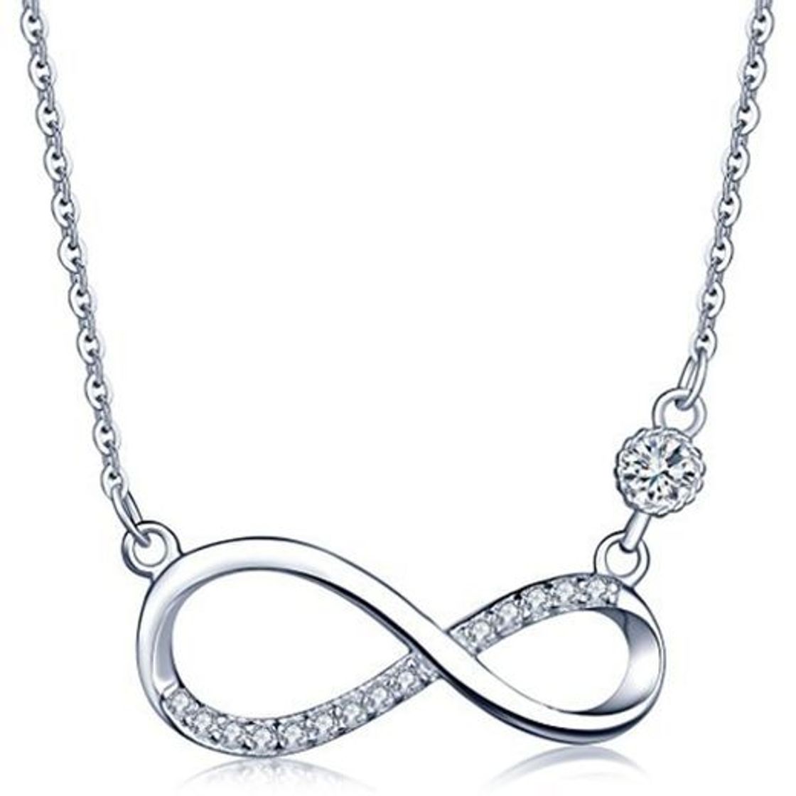 Producto Collares Mujer- Infinito U Plata de Ley 925 Colgante Infinito Diamante