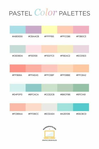 Cores pastel