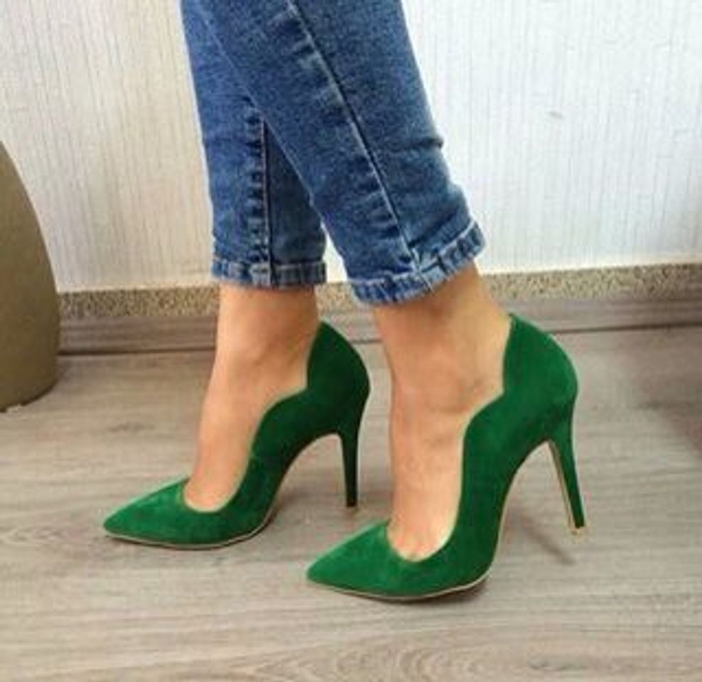 Moda Tacones verdes 