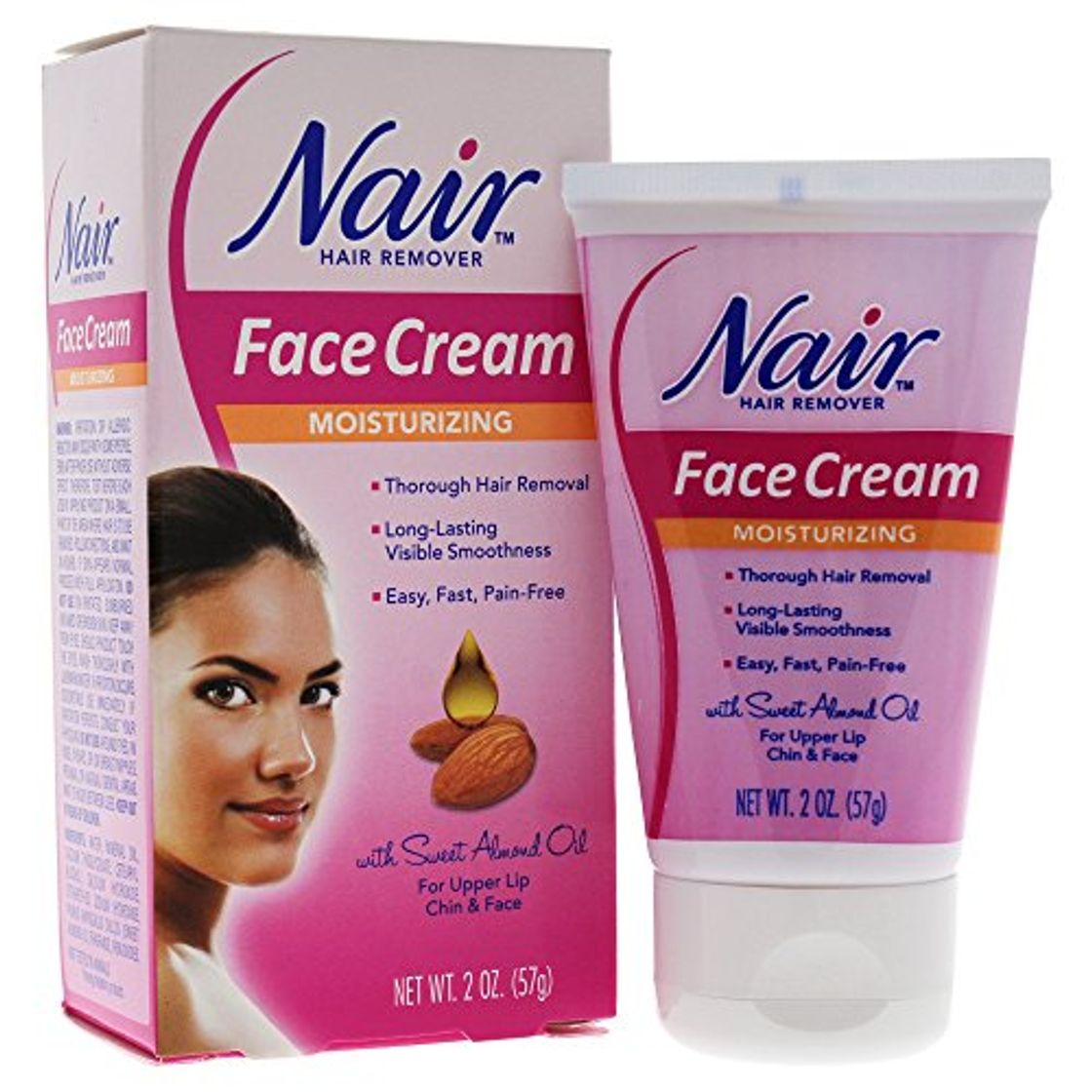 Products Nair Hair Removal Cream For Face With Special Moisturizers 57g by Nair