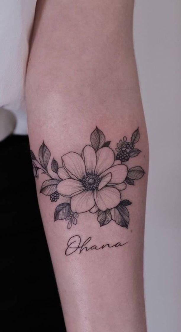 Fashion Tattoo flor e ohana