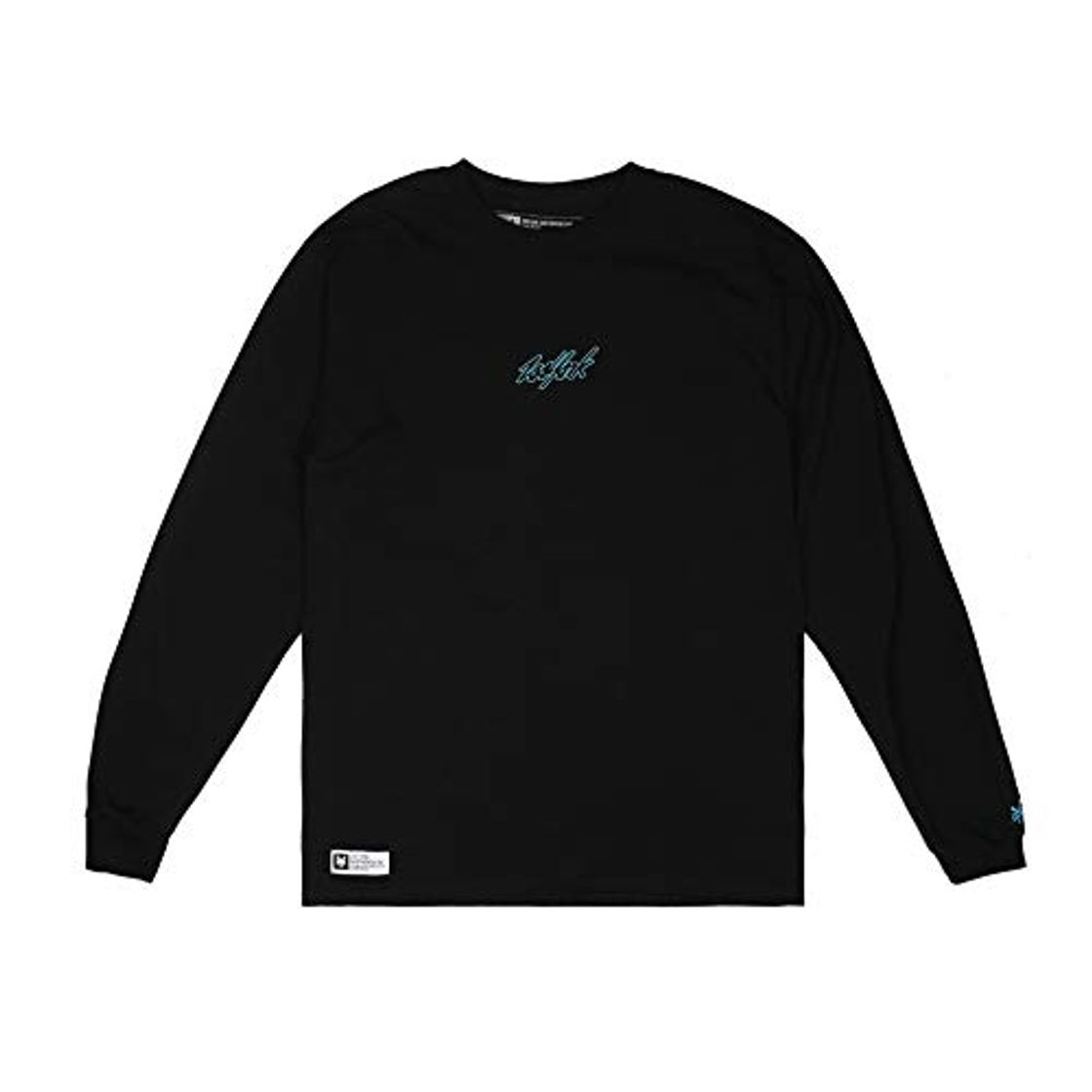 Fashion Zoo York Signature Long Sleeve Top Camisa Manga Larga, Negro